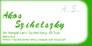 akos szihelszky business card